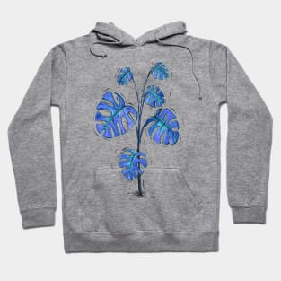 Monstera deliciosa blue version Hoodie